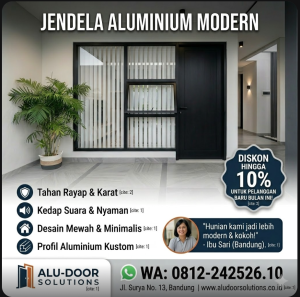Brosur Kusen Pintu Jendela Aluminium Brown proyeksi harga pintu aluminium kaca 2026