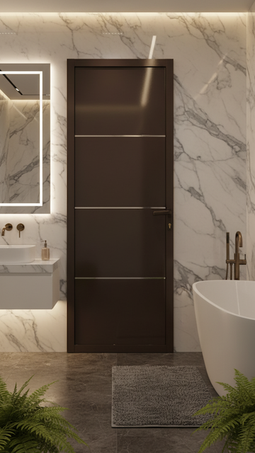 Gambar 2 perbedaan pintu aluminium dan pvc kamar mandi